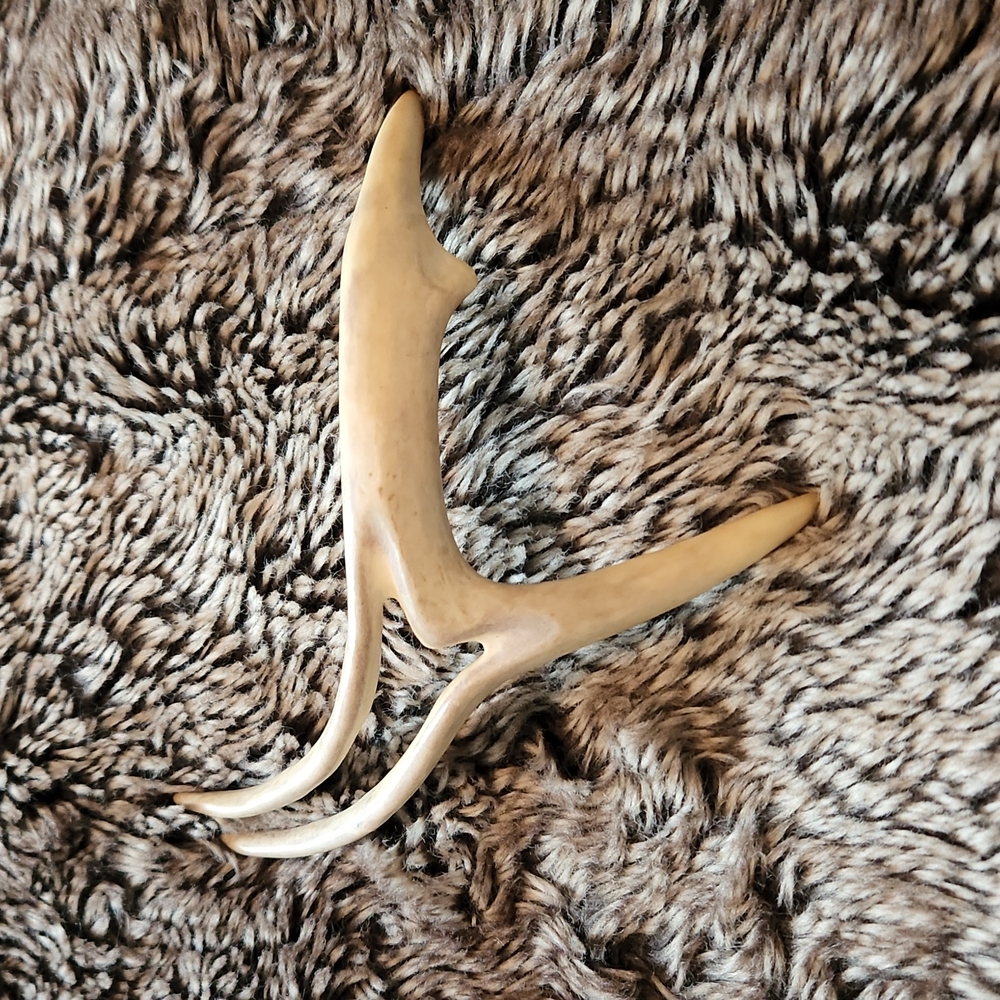 REAL ANTLER hair fork